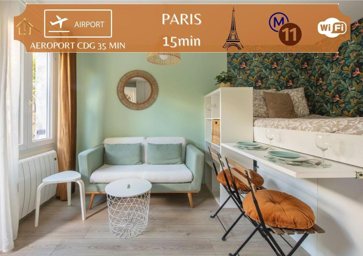 Benfleet 2 Cocooning Studio Proche Paris Romainville Bagian luar foto